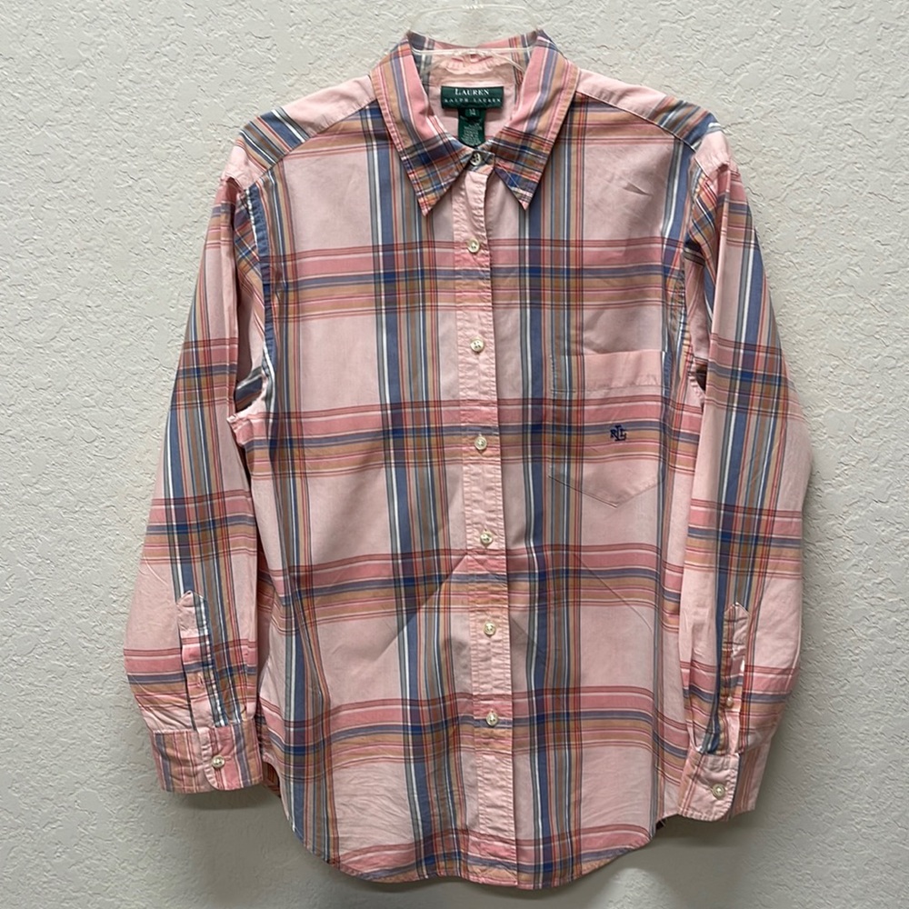 Ralph Lauren Blue Label Pink Plaid Button-down Shirt